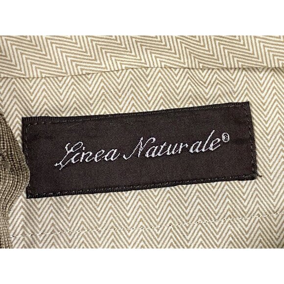 Linea Naturale Mens 38x37 Flat Front Corduroy Pants Brown Raw Hem - Picture 3 of 10